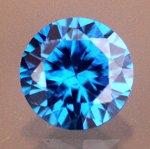 3A, Cubic Zirconia, AAA Quality, Round Brilliant, London Blue Topaz, 2mm (0.036ct)