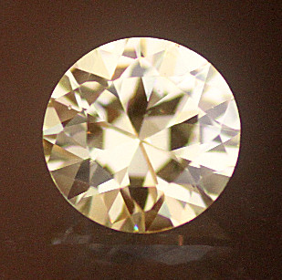 3A, Cubic Zirconia, AAA Quality, Round Brilliant, Canary Yellow, 6mm (0.78ct)