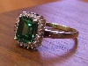 Ring Set with Emerald Green Emerald