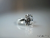 8mm Cushion in 4 Prong Silver Solitaire