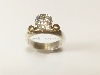 Gold and Silver Ring with 6mm Pillow Cut
