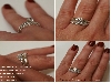 H&A 5mm Solitaire & 3.5mm 4 Stone Band 