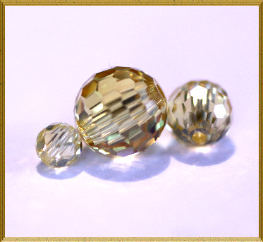 Beads: Ball with hole drilled Citrine Cubic Zirconia