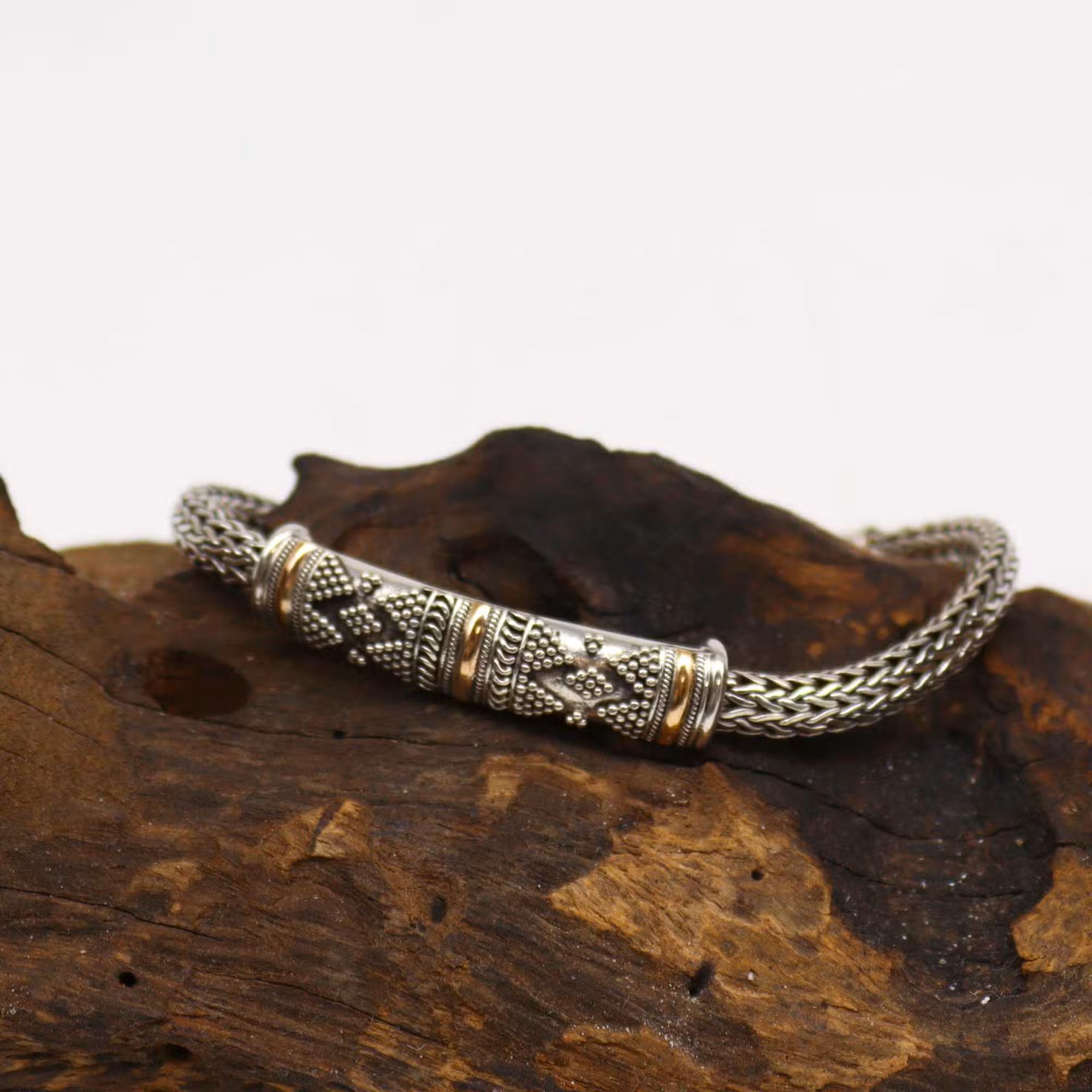 Other Items: Silver Gold Bracelet 