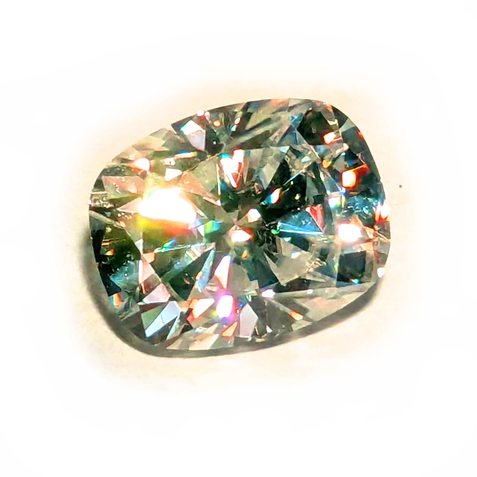 Moissanite:  Rectangular Cushion White Moissanite
