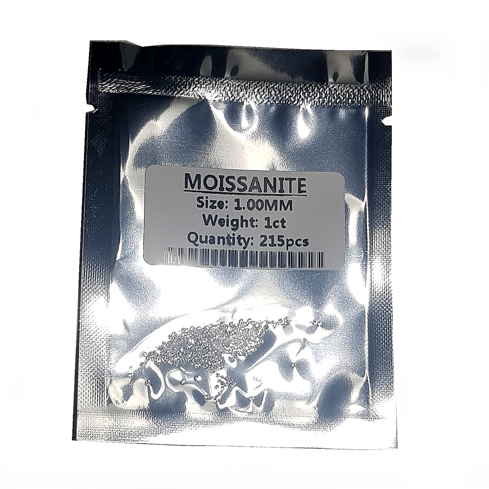 Moissanite: One Carat Packs Round Brilliant White D-F Moissanite