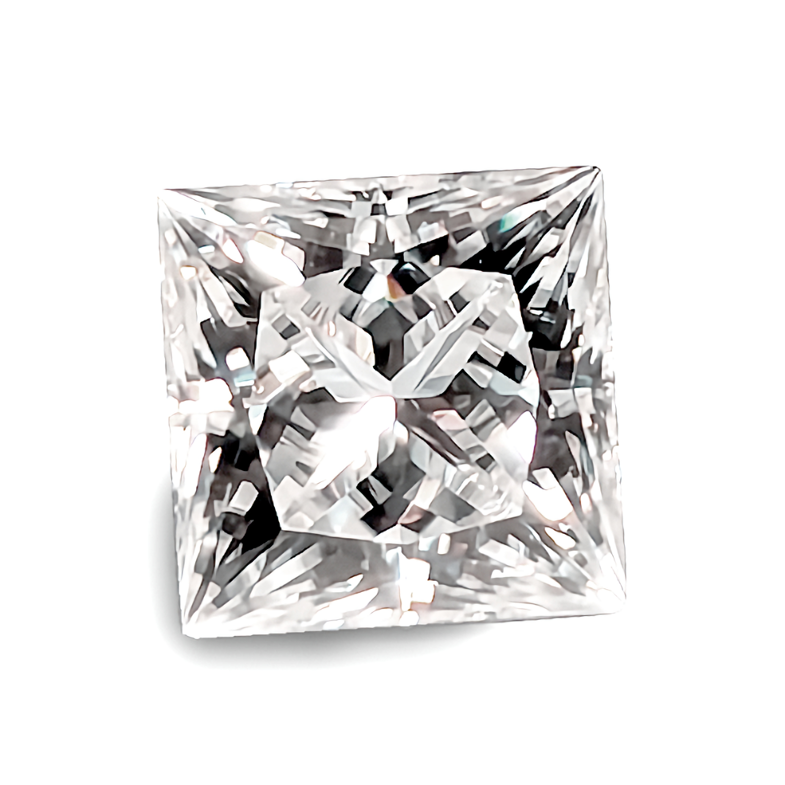 Moissanite:  Princess White DEF Moissanite