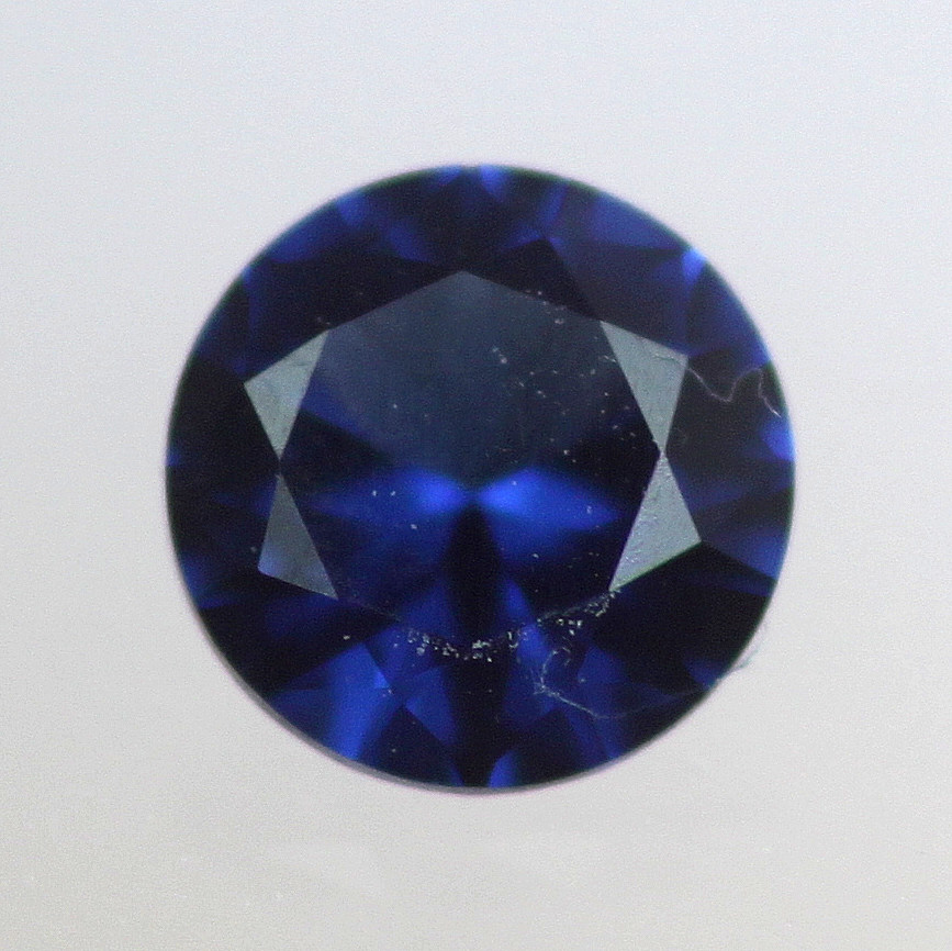 Nanocrystal:  Blue Sapphire Round Brilliant Nanocrystal