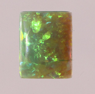 Lab Created Opal:  Emerald Cabochon Green(k-11) Lab Created Opal