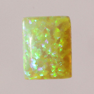 Lab Created Opal:  Emerald Cabochon Light Green (k-51) Lab Created Opal