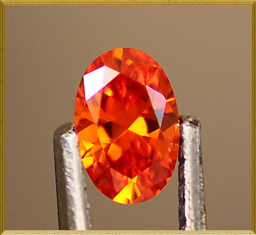 6A Quality:  Oval Padparadscha Cubic Zirconia
