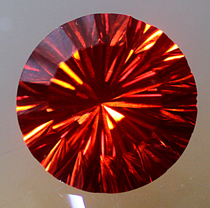 Concave:  Round Padparadscha 