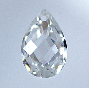 Beads:  Pear Charm White Cubic Zirconia