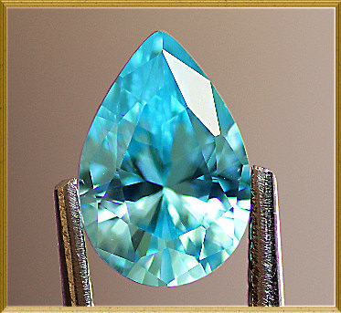 Pear: Blue Topaz Cubic Zirconia