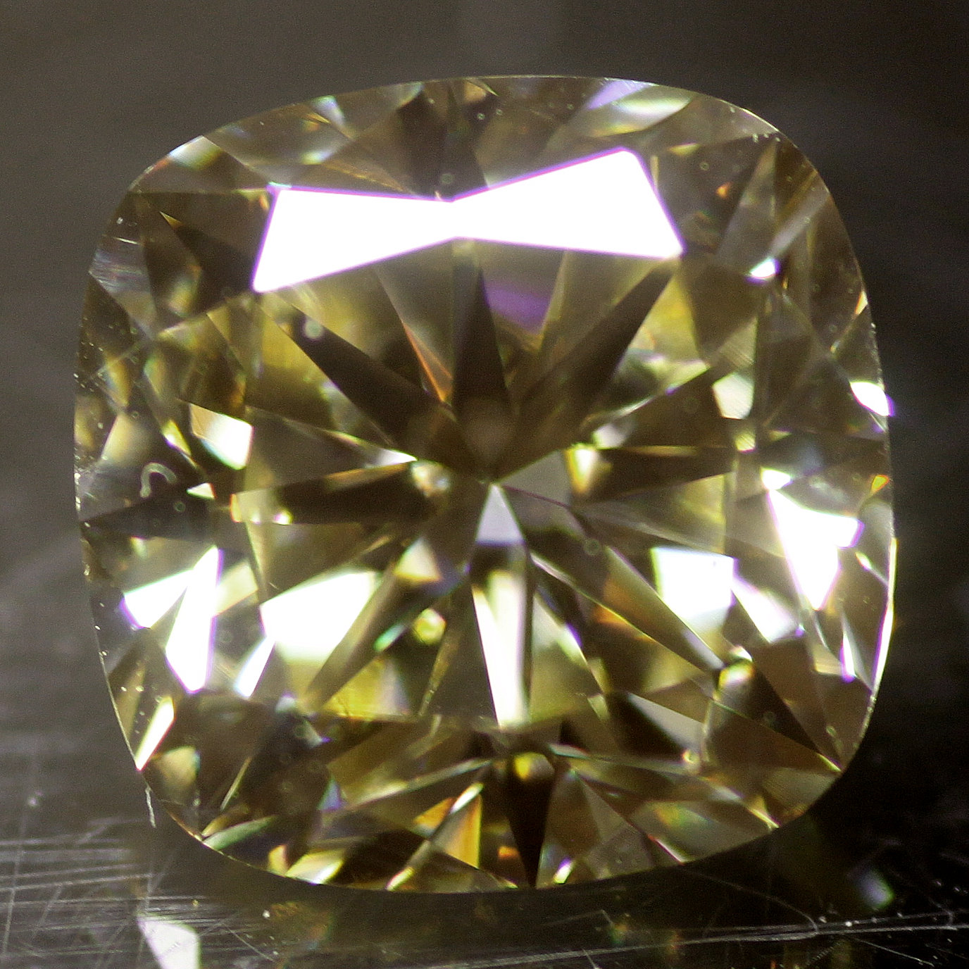 6A Quality:  Brilliant Pillow Canary Yellow Cubic Zirconia