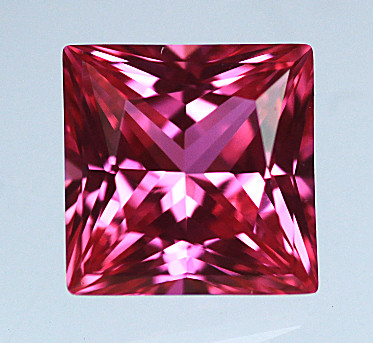 Lab Created Ruby, Pink, Princess, 4mm (0.3ct)