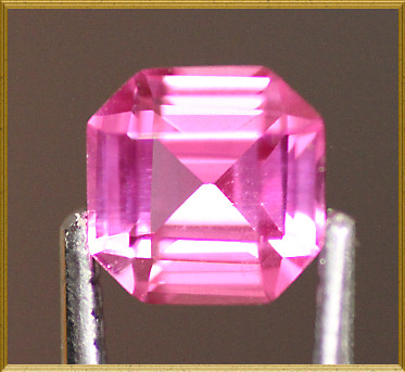 Lab Created Ruby:  Pink Asscher Lab Created Ruby