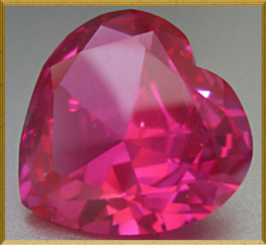 Lab Created Ruby:  Pink Heart Lab Created Ruby