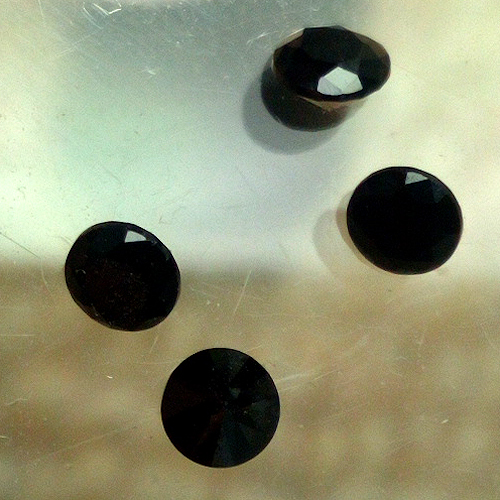 Lab Created Spinel:  Black Round Brilliant 