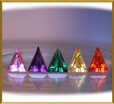 Special:  Triangle Padparadscha Cubic Zirconia